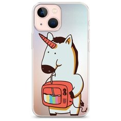 Силиконовый чехол "Единорог и телевизор" на Apple iPhone 13 mini / Айфон 13 мини Case Place
