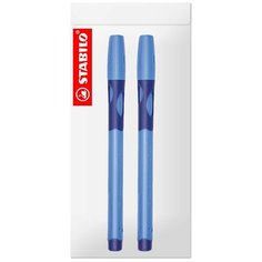 Ручка шариковая для обучения письму LeftRight, для левшей, синие масляные чернила Stabilo