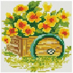 Алмазная мозаика Белоснежка: Настурция