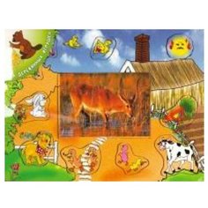Лужайка пазл Мир деревянных игрушек