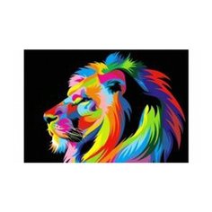 Набор для вышивания крестиком "Яркий лев", 30x40 см Рыжий кот