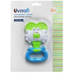 Погремушка-прорезыватель "Крабик" , цвет: зеленый Uviton