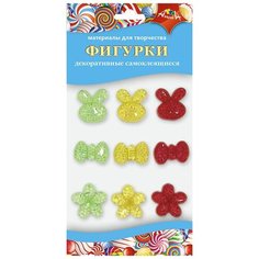 Фигурки самоклеящиеся перламутровые, "Ассорти 4 (зайчик, бантик, цветочек)" Апплика
