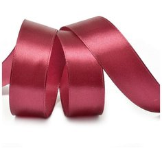 Лента атласная "Ideal", 1", 25 мм x 27,4 м, цвет: 3089, темно-бордовый