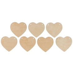 Заготовка для декорирования Mr. Carving "Гирлянда из сердец №1", 7 сердец, 6х6.5 см