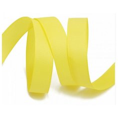 Лента репсовая в рубчик "IDEAL", 20 мм (цвет: 640, желтый), 27,42 м