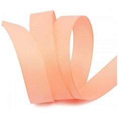 Лента репсовая в рубчик "IDEAL", 25 мм (цвет: 714, персиковый), 27,42 м