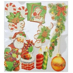 Набор 3D стикеров "Новогодние гирлянды" Белоснежка