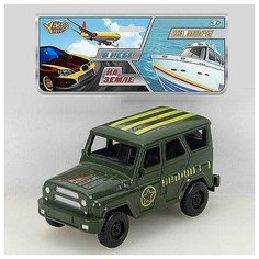 Машинка инерционная "Военный джип" Yako