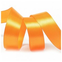 Лента атласная "Ideal", 1", 25 мм x 27,4 метра, цвет ярко-оранжевый (3020)