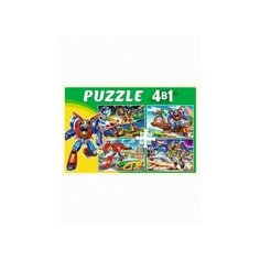 Пазлы 4 в 1 "Мир трансформеров №11" (8, 12, 15, 20 элементов) Рыжий кот