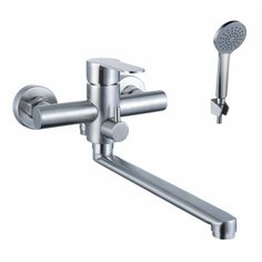 DIADONNA D34222131S, Смеситель для ванны из нержавеющей стали (прямой, поворотный излив, керамический картридж диаметр 35 мм)
