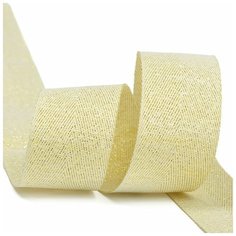 Тесьма киперная металлизированная Ideal, TBYT18, желтый, 25 мм х 22,85 м