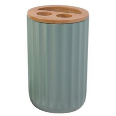 "Бамбук" Подставка д/зубн. щеток пластик B1243W-3 Аквалиния