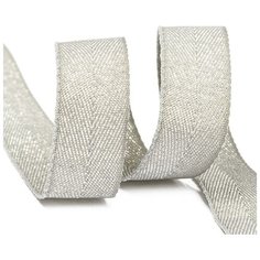 Тесьма киперная металлизированная Ideal, TBYT07, серый, 16 мм х 22,85 м