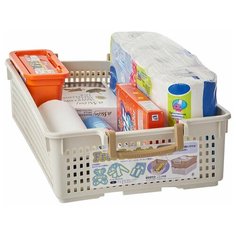 Корзина для хранения с ручками и системой стыковки L 50,6*35,6*14 см, I-288-2IV Iseto