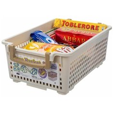 Корзина для хранения с ручками и системой стыковки S 38,5*25*14 см, I-290-2IV Iseto