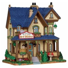 Фигурка LEMAX Мотель Мисс Эпплгейт, 20.7х18.8х14.6 см, бежевый/синий