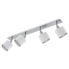 Спот Eglo, 4х10W, белый, размеры (мм)-780x70, плафон - белый, серебро