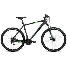 Велосипед Forward APACHE 27,5 2.2 S disc 2021 рост 19" черный матовый матовый/ярко- зеленый