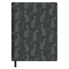 Ежедневник недатированный, A6+, 120 листов, искусственная кожа "Шиммер", цвет: серый Феникс