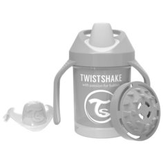 Поильник Twistshake Mini Cup 230 мл. Пастельный серый (Pastel Grey). Возраст 4+m. Арт. 78272