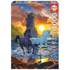 Пазл Educa 1000 деталей: Единороги на пляже