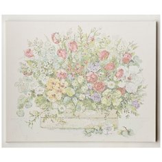 Картина по номерам Цветной Premium: Садовый букет в ящике