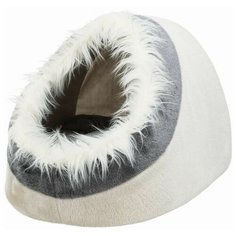 Лежак-пещера Trixie бежевый-серый для животных (41 х 30 х 50 см, Бежевый/Серый)