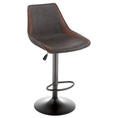 Стул Woodville Kozi, металл/искусственная кожа, цвет: серый/коричневый