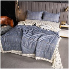 Постельное белье с одеялом ситрейд OBR038, Евро, Сатин, простыня 140х200 см, наволочки 50х70 см (2 шт)