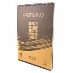 Блокнот 60 листов SCHIZZI, А2 (420х594 мм), 90 гр/м2, целюлоза, спираль, артикул 56642594 Fabriano