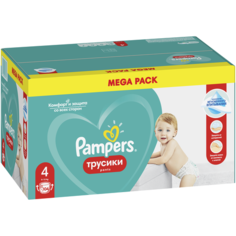 Pampers трусики Pants 4 (9-15 кг), 104 шт.