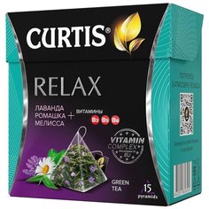 Чай зеленый Curtis Relax в пирамидках, 62 г, 15 шт., 1 уп.