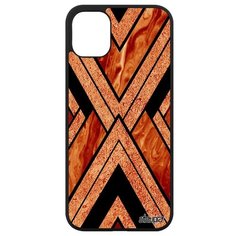 Защитный чехол на смартфон // iPhone 11 // "Икс- орнамент" Рельеф Символ, Utaupia, оранжевый
