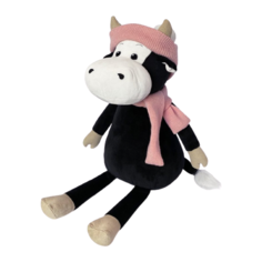 Мягкая игрушка Maxitoys Коровка Маша в шарфе и шапке 23 см