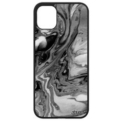 Красивый чехол на смартфон // iPhone 11 // "Волны" Стиль Дизайн, Utaupia, серый