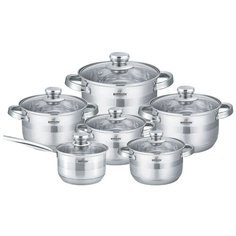 Набор посуды Bohmann BH-1275-12 12 пр. серебристый