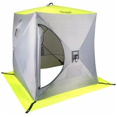 Палатка зимняя куб 1,5х1,5 "Premier" (желтый/ серый)