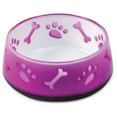 Миска пластиковая на резинке Triol "Градиент", утяжеленная (цвет: розовый), 0,3 л