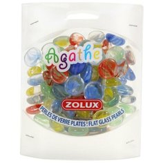 Украшения для аквариума стеклянные Zolux "Агат", L, мультицвет, 430 г