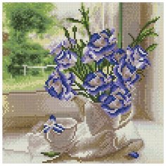 Алмазная мозаика "Нежный натюрморт на окне" (26 цветов) Molly