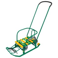 Санки детские "Тимка 3К универсал", зеленые Nika