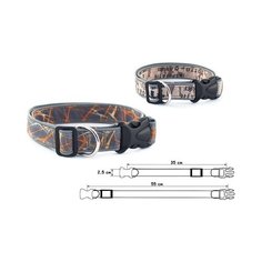 Ошейник Дарэлл "Tex-Reflex", со светоотражающим кантом, 25 мм х 35-55 см