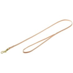 Поводок для собак ZooOne с карабином (лента-чулок) бежевый/золотой 0.7 м 7 мм