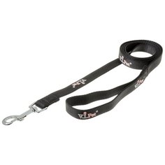 Поводок для собак ZooOne с карабином V.I.Pet черный 3 м 25 мм