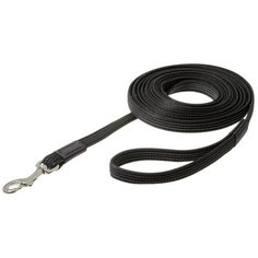 Поводок для собак ZooOne с карабином профессиональный с латексом черный 7 м 20 мм