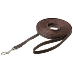 Поводок для собак ZooOne с карабином профессиональный с латексом коричневый 7 м 15 мм