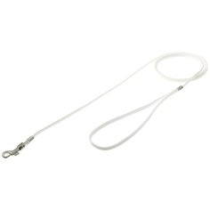 Поводок для собак ZooOne с карабином (лента-чулок) обжим белый 1.2 м 5 мм