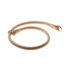 Ошейник-удавка ZooOne с 2-я кольцами круглый 13 мм, длина ошейника 90 см бежевый